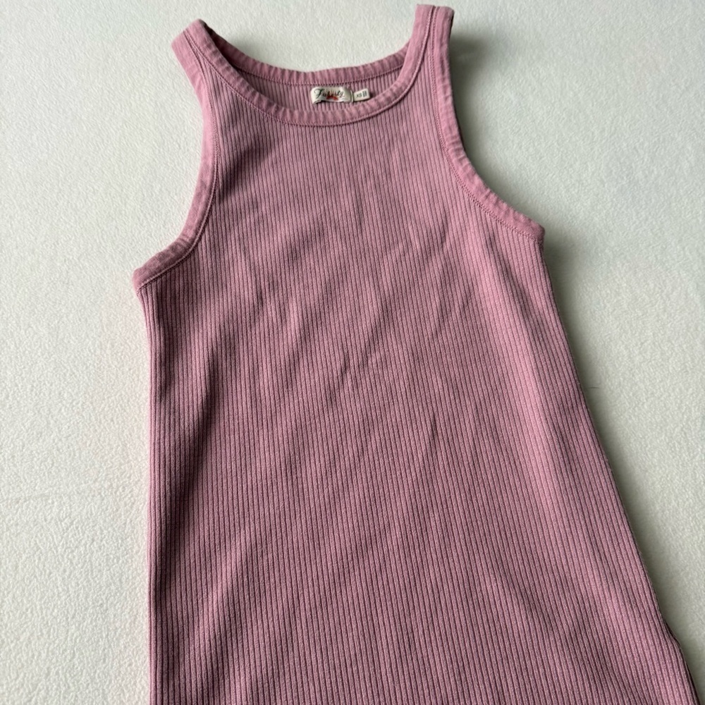 Faherty Sleeveless Ribbed Pink Tank XS - Picture 4 of 5
